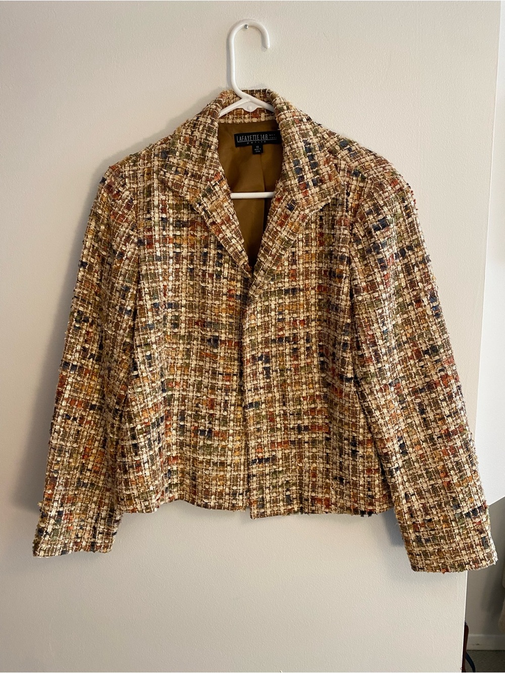 Lafayette 148 New York Multicolor Tweed Cropped Blazer